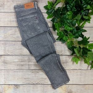 Replay Diamond Print Jeans